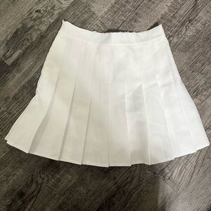 White Pleated Women's Skirt